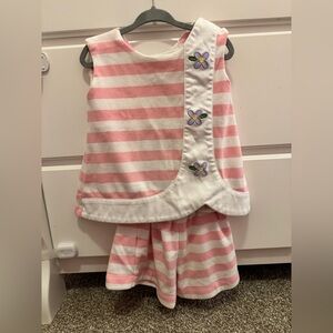 The Beaufort Bonnet Company Pink and White Striped Shorts